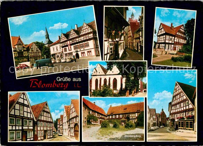 Blomberg Lippe Altstadt Fachwerkhaeuser Kirche Burg