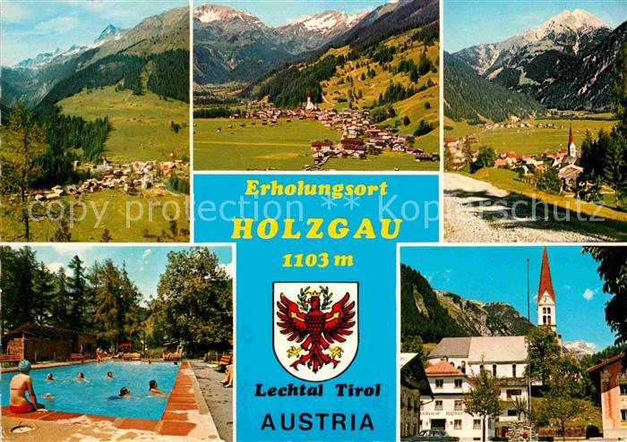 Holzgau Panorama Erholungsort im Lechtal Alpen Freibad
