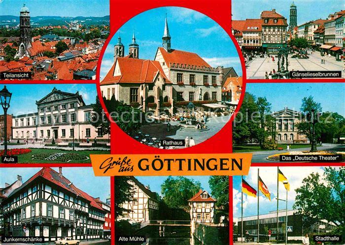 Goettingen Niedersachsen Teilansicht Aula Junkernschaenke Rathaus Muehle Gaensel