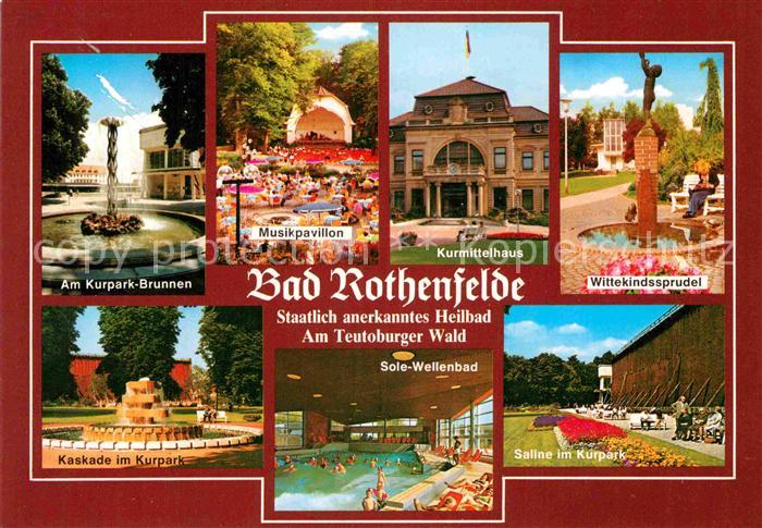 Bad Rothenfelde Kurpark Brunnen Kaskade Musikpavillon Sole Wellenbad Kurmittelha