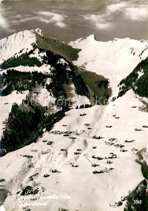 Fontanella Skigebiet Grosswalsertal Fliegeraufnahme