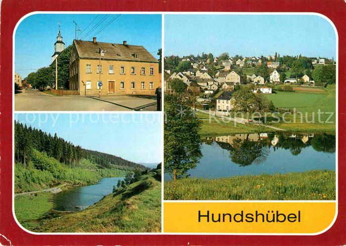 Hundshuebel Teilansichten mit Kirche Landschaftspanorama Rohrbachtal Talsperre