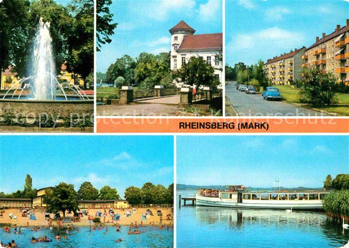 Rheinsberg Springbrunnen Platz der Befreiung Schloss jetzt Sanatorium Joliot Cur