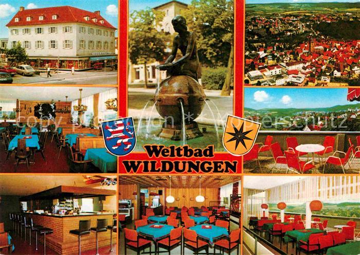 Bad Wildungen Eder Cafe Restaurant Brunnen Fliegeraufnahme