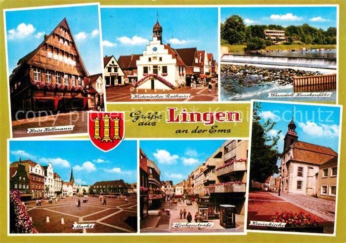 Lingen Ems Haus Hellmann Historisches Rathaus Wasserfall Kreuzkirche Lookenstras