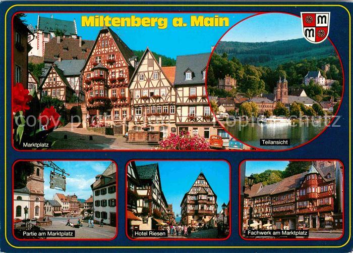 Miltenberg Main Marktplatz Fachwerkhaeuser Hotel Riesen