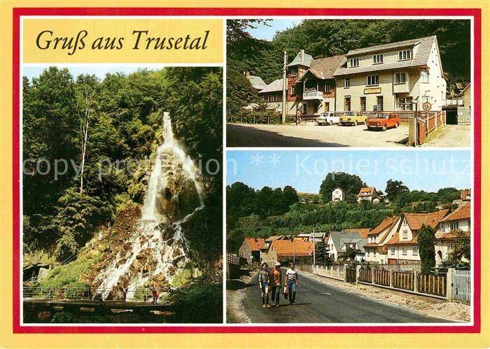 Trusetal Wasserfall HO Gaststaette Eisensteinstrasse