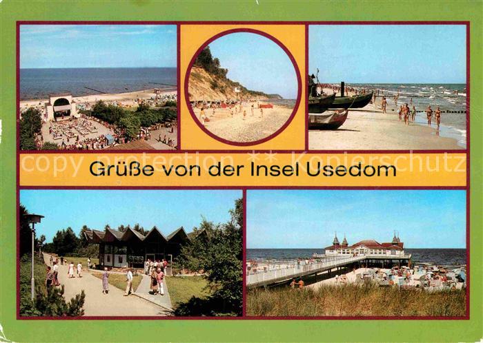 Insel Usedom Seebad Bansin Konzertplatz ueckeritz Strand Heringsdorf Kunstpavill