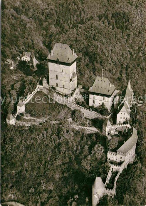 Karlstejn Hrad Burg Fliegeraufnahme