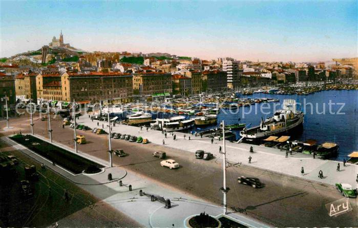 Marseille Bouches-du-Rhone Panorama Quai Notre Dame Garde
