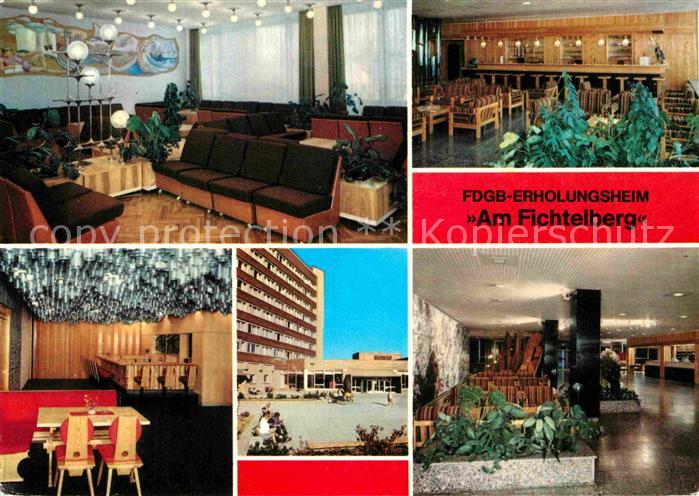 Oberwiesenthal Erzgebirge FDGB Erholungsheim Am Fichtelberg Buecherei Hallenbar