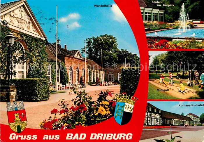 Bad Driburg Wandelhalle Kurhaus Kurhotel Fontaene Minigolf