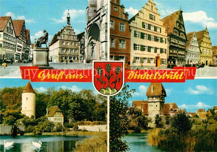 Dinkelsbuehl Fachwerk Brunnen Turm