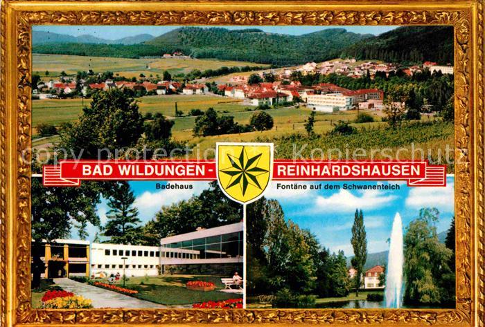 Wildungen Bad Fontaene Badehaus Panorama