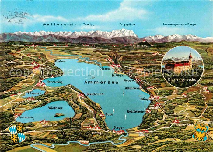 Ammersee Panoramakarte