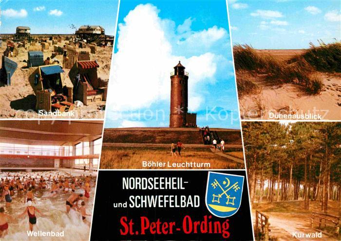 Peter-Ording St Sandbank Duenenausblick Wellenbad Kurwald Leuchtturm
