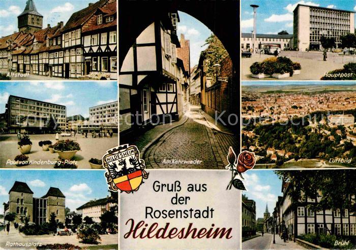 HILDESHEIM  CITY Altstadt Kehrwieder Hauptpost Rathausplatz