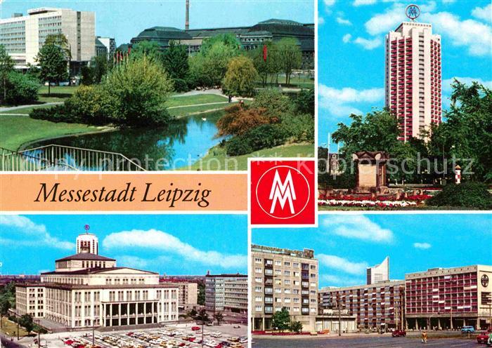 LEIPZIG Sachsen Interhotel Stadt Leipzig Wohnhochhaus Opernhaus