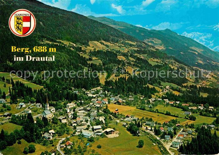 Berg Drautal Fliegeraufnahme Kirche