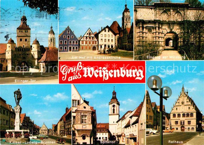 Weissenburg Bayern Rathaus Wuelzburg Ellinger Tor