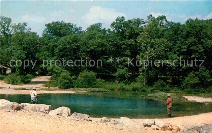 Missouri Ozarks Trout Fishermen at Bennet Spring