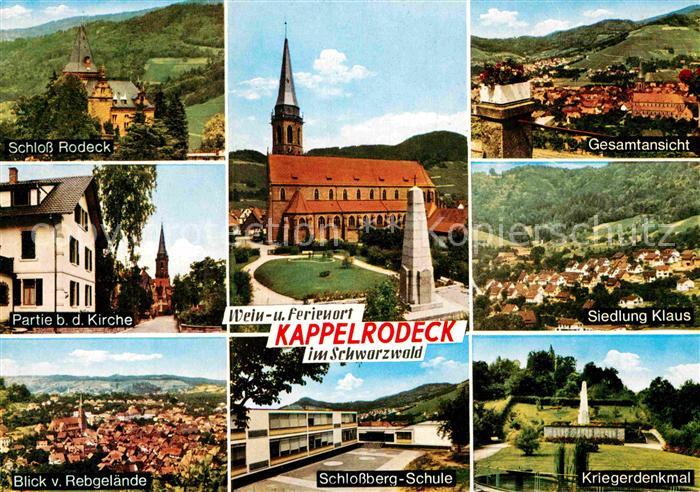 Kappelrodeck Schloss-Rodeck Kirchenpartie Kriegerdenkmal Siedlung Klaus