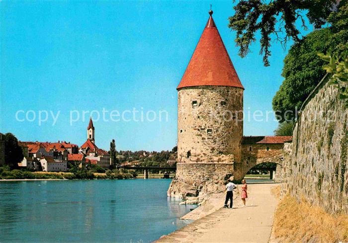 PAssAU Bayern Dreifluessestadt Partie am Inn