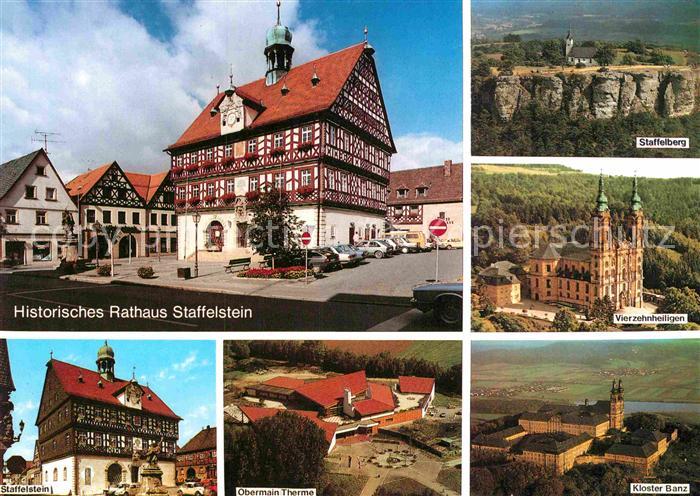 Staffelstein Bad Adam-Riese-Stadt Fachwerk Staffelberg Vierzehnheiligen Kloster