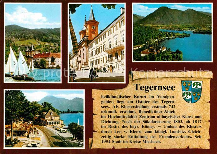 Tegernsee Bayern Fliegeraufnahme Seepartie