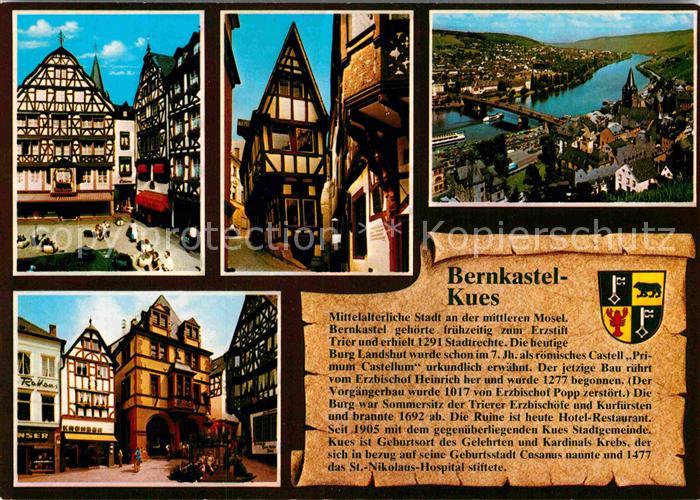 BERNKASTEL-KUES Berncastel Rheinland-Pfalz Fachwerk Moselpartie