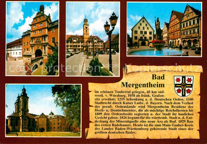 Bad Mergentheim Deuschordens-Schloss Marktplatz Milchlingsbrunnen