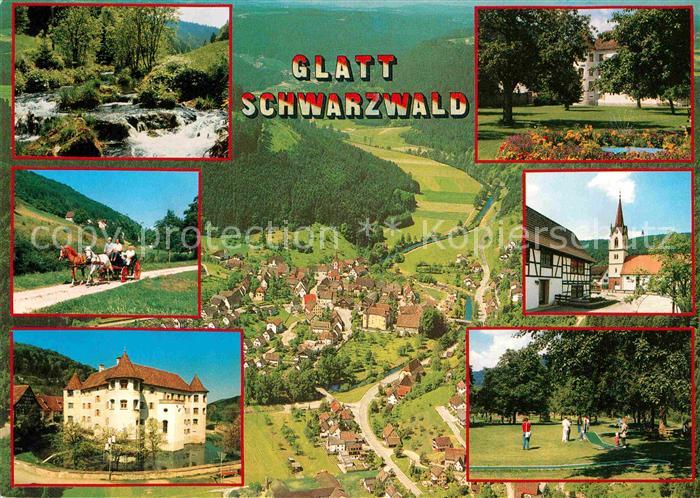 Glatt Sulz Pferdekutsche Fliegeraufnahme Schloss