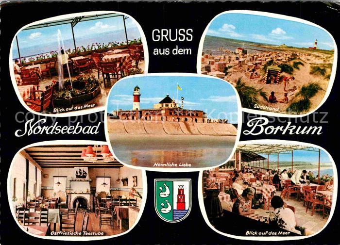BORKUM Nordseebad Niedersachsen Suedstrand Teestube Terrassen
