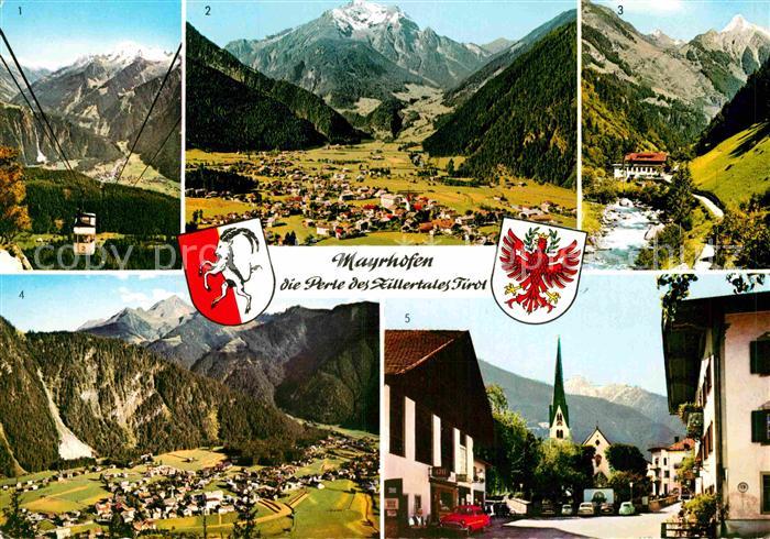 Mayrhofen Zillertal Fliegeraufnahme Penkenbahn Gruenberg Zillergrund Ahornspitze