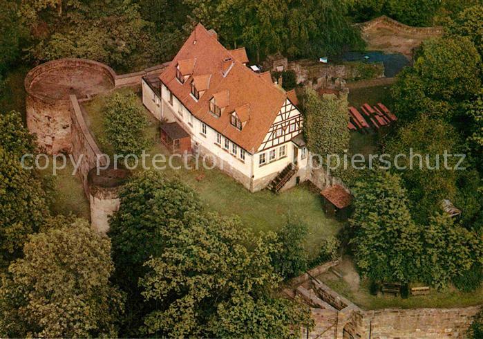 Koenigsberg Bayern Fliegeraufnahme Schlossberg Gaststaette