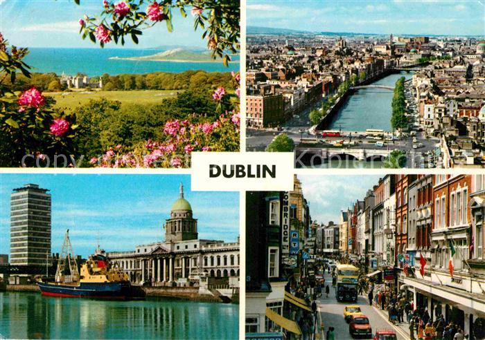 DUBLIN  Ireland Fliegeraufnahme Brueckenpartie Strassenpartie