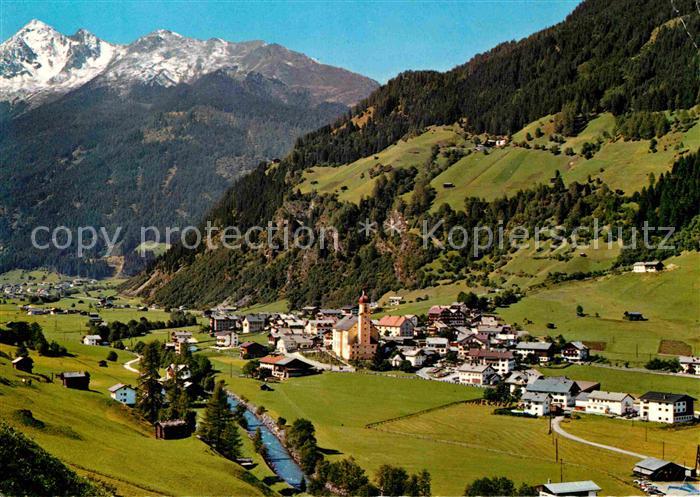 Neustift Stubaital Tirol Fliegeraufnahme mit Milders und Brennerspitze