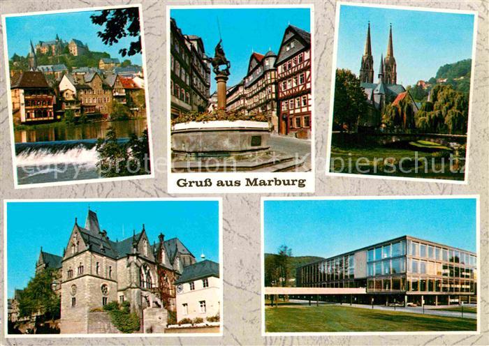 Marburg Lahn Landgrafenschloss Marktbrunnen Mensa Universitaet