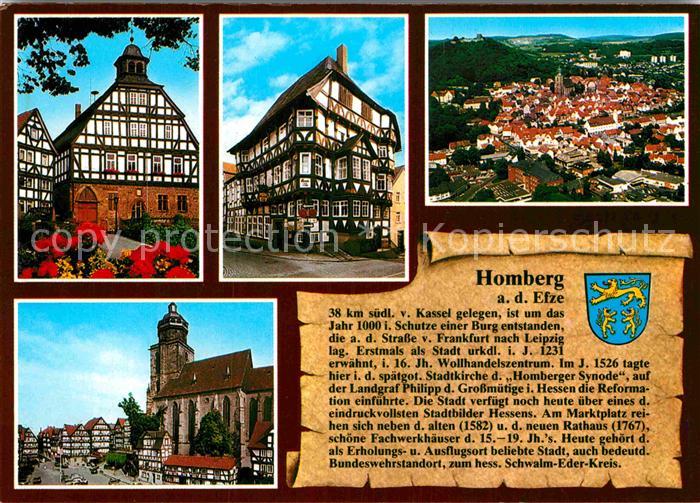 Homberg Efze Fliegeraufnahme Fachwerk Kirche Moench Buch und Papier