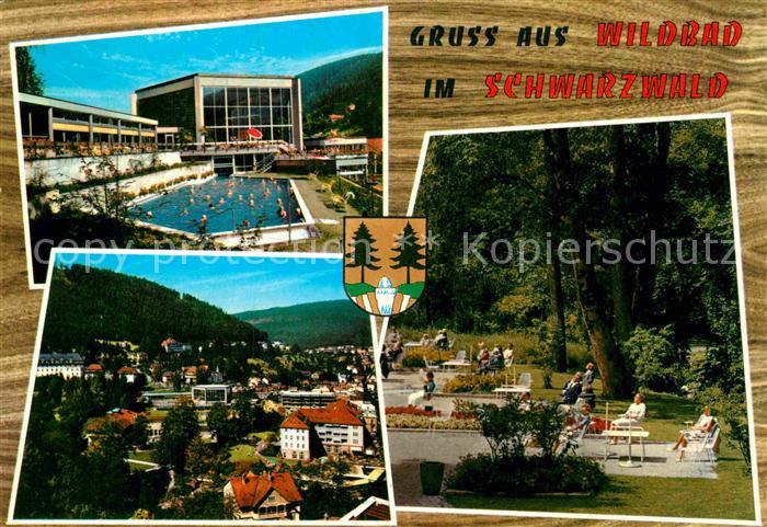 Wildbad Schwarzwald Freibad Kurpark Fliegeraufnahme