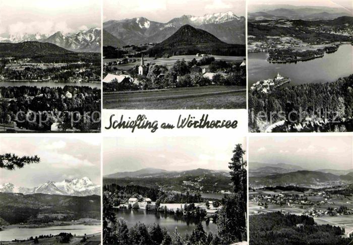 Schiefling See Fliegeraufnahme mit Woerthersee