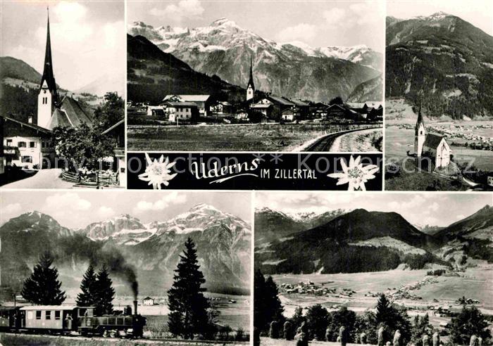 Uderns Fliegeraufnahme Kirchenpartien Dampflok