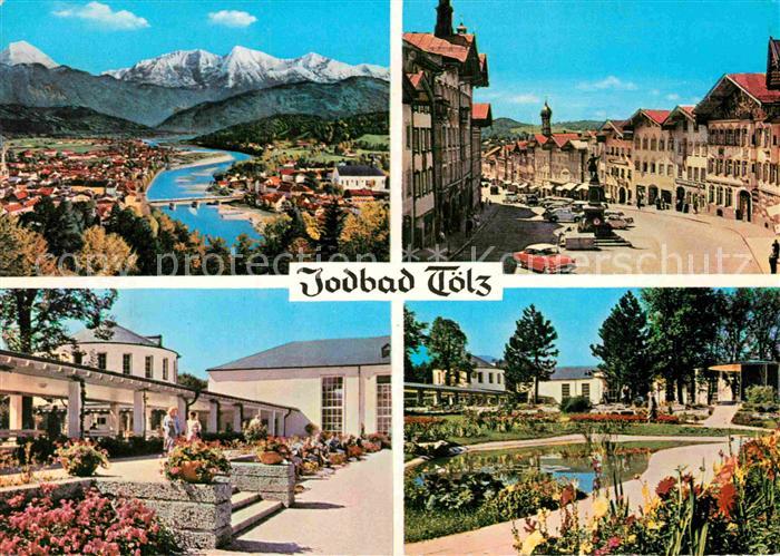 Bad Toelz Fliegeraufnahme Wandelhalle Ortspartie