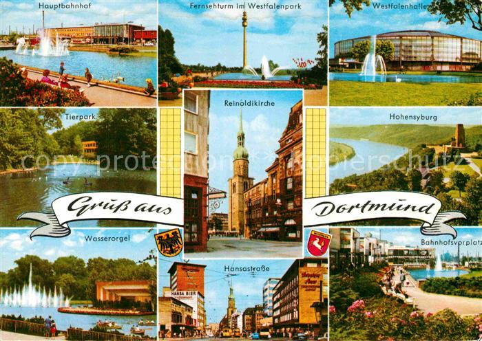 DORTMUND  CITY Hauptbahnhof Fernsehturm im Westfalenpark Westfalenhalle Hohensyb