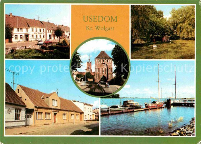 Usedom Mecklenburg-Vorpommern Markt Park Klubhaus Anklamer Tor Hafen