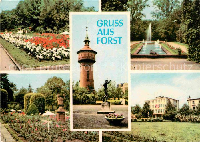 Forst Lausitz Rosengarten Wasserturm Konsum Warenhaus