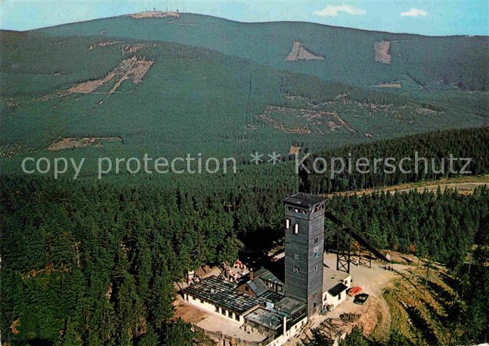 Braunlage Harz Fliegeraufnahme Wurmbergschanze mit Aussichtsturm