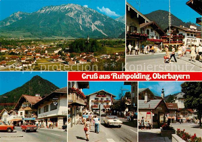 Ruhpolding Bayern Panorama Rauschberg Dorfplatz