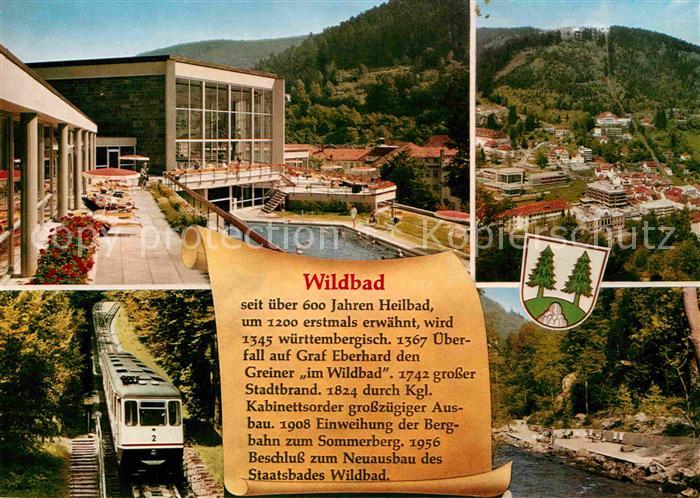 Wildbad Schwarzwald Kurklinik Panorama Eisenbahn