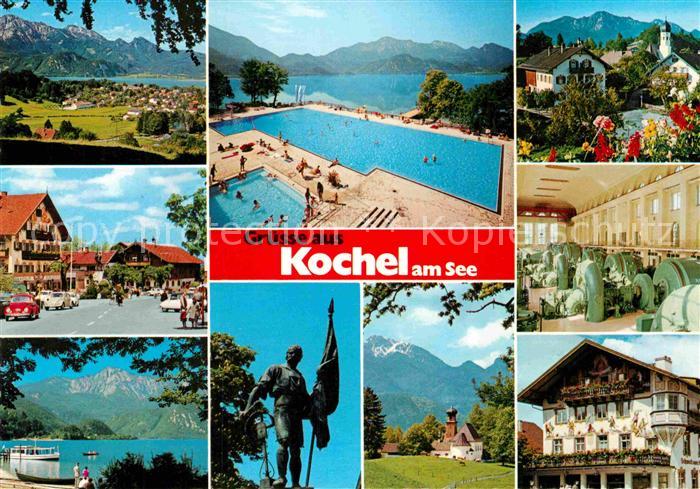 Kochel See Schwimmbad Denkmal Panoramen
